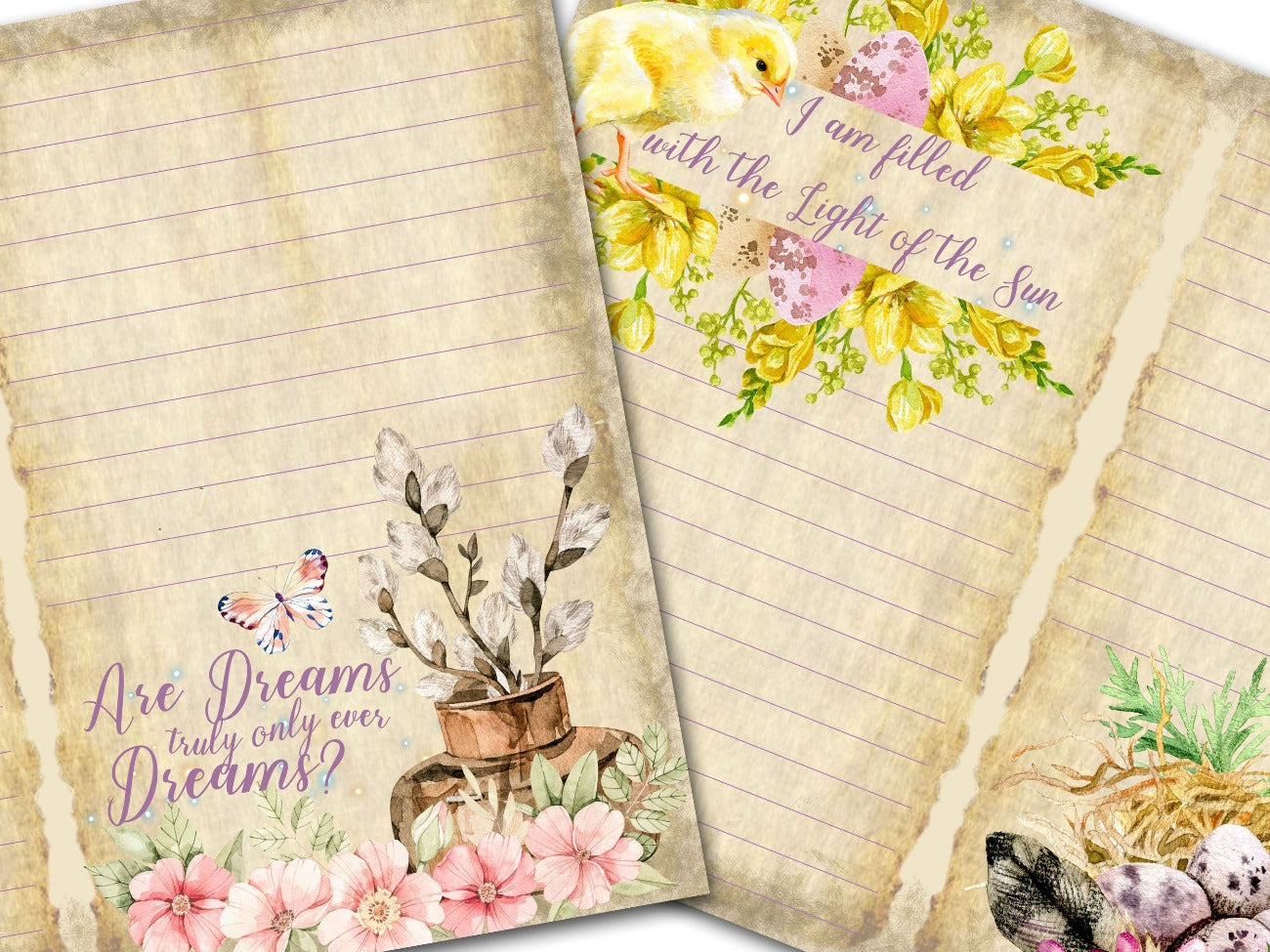 Close-up image of OSTARA Junk Journal Kit Printable Pages - Morgana Magick Spel