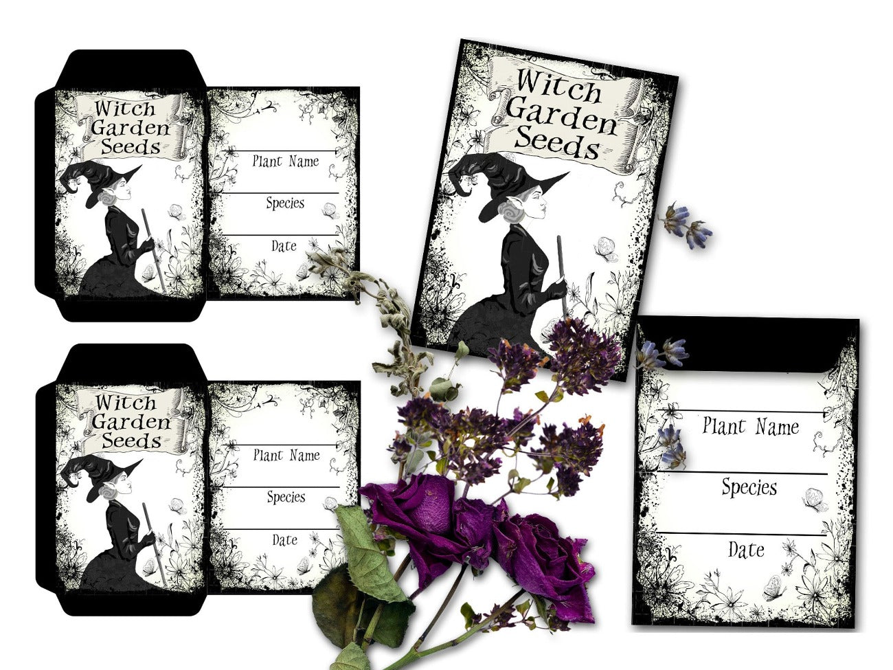 WITCH SEED ENVELOPES Seed Saver Envelopes Printable - Morgana Magick Spel