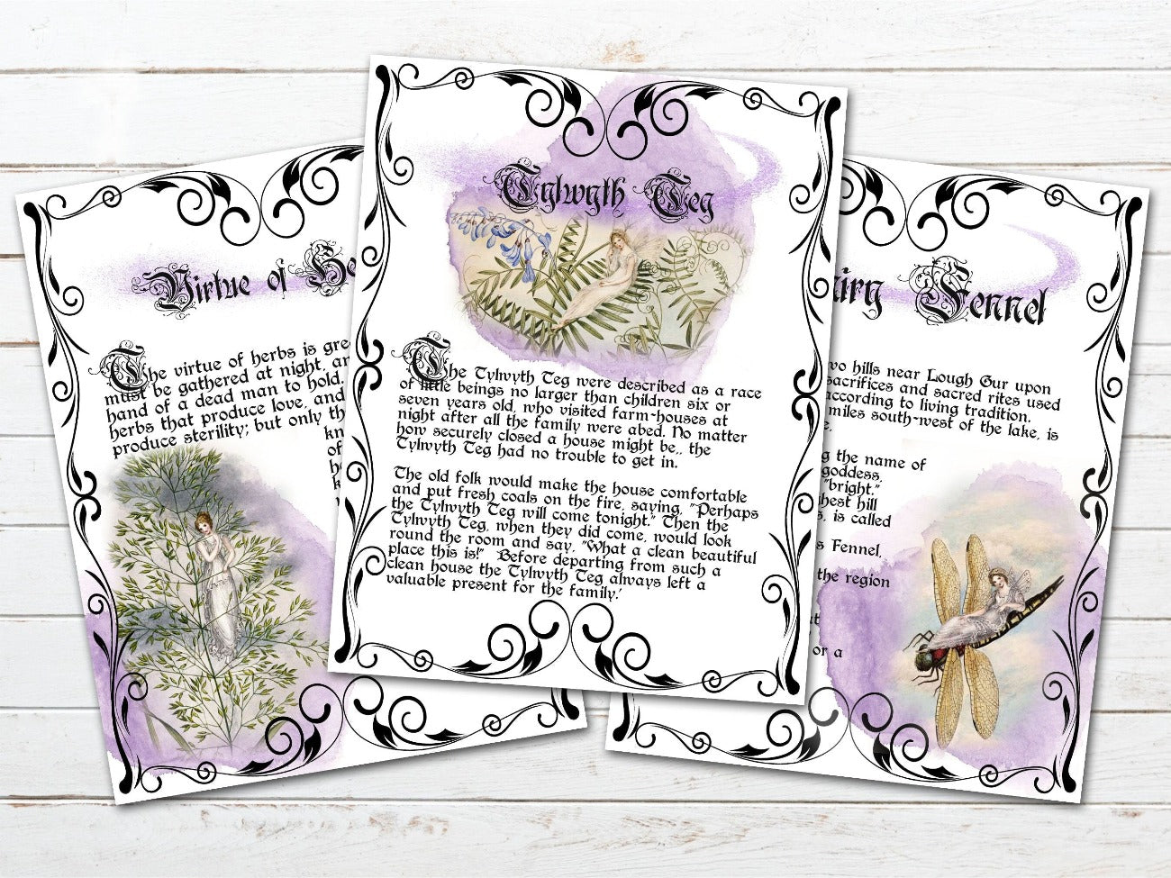 Virtue of Herbs. Tylvyth Teg, Fairy Fennel pages - Morgana Magick Spell