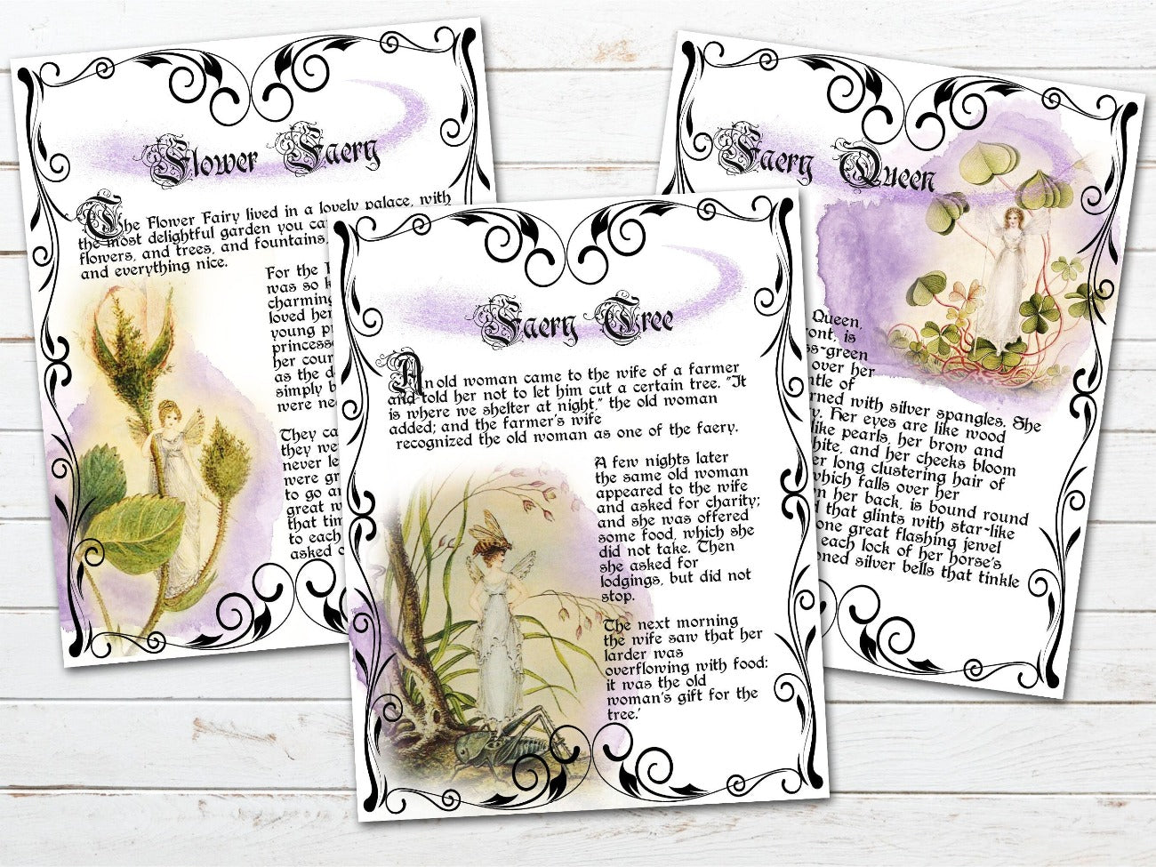 Flower Faery, Faery Tree, Faery Queen pages - Morgana Magick Spell