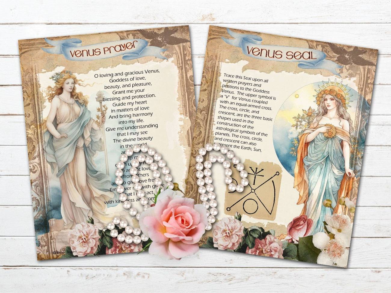 VENUS APHRODITE, 9 Spell Book pages, Goddess Witchcraft Altar Spell, Greek Mythology, Pagan Hellenic Prayer, Venus Love Oil and Incense - Morgana Magick Spell