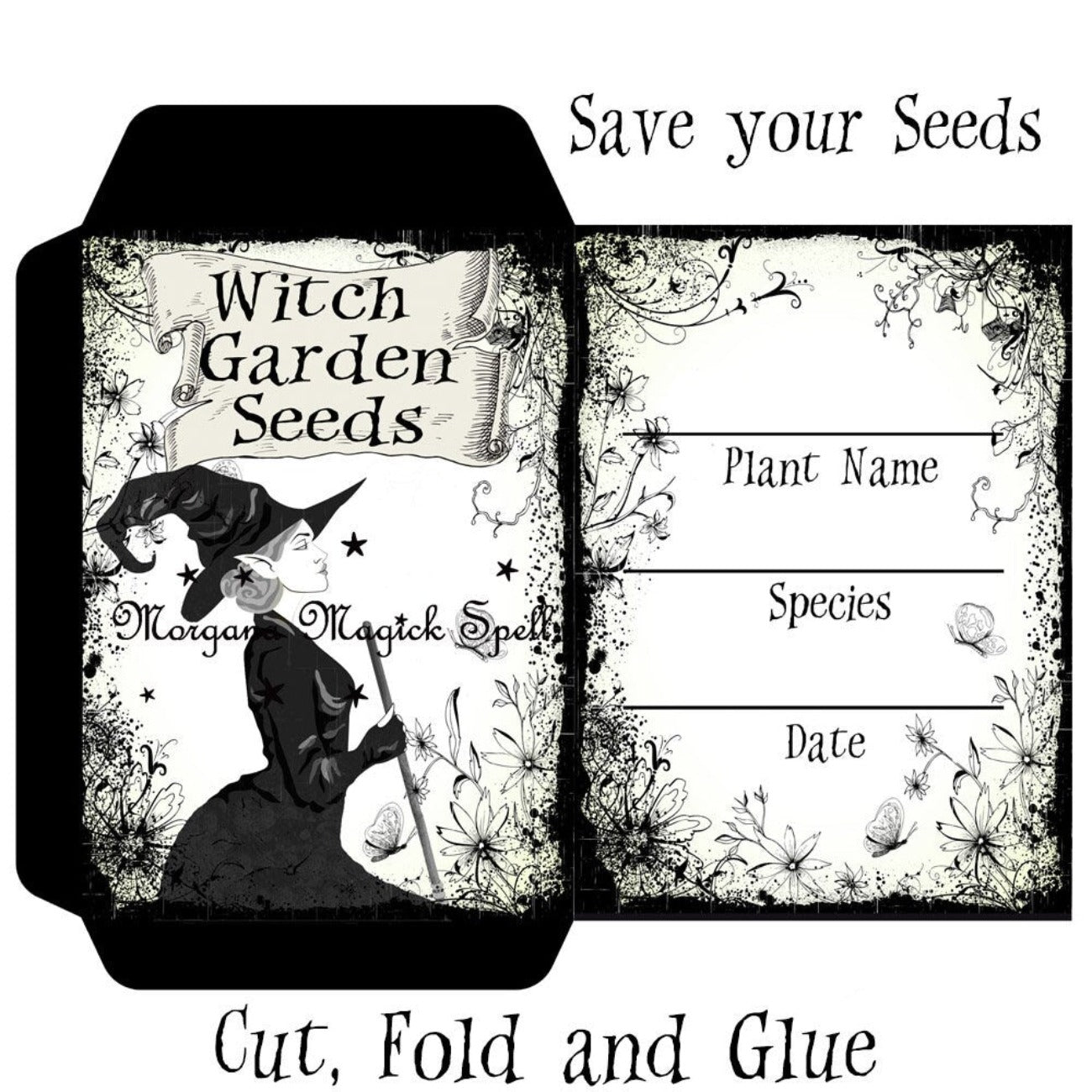 WITCH SEED ENVELOPES Seed Saver Envelopes Printable