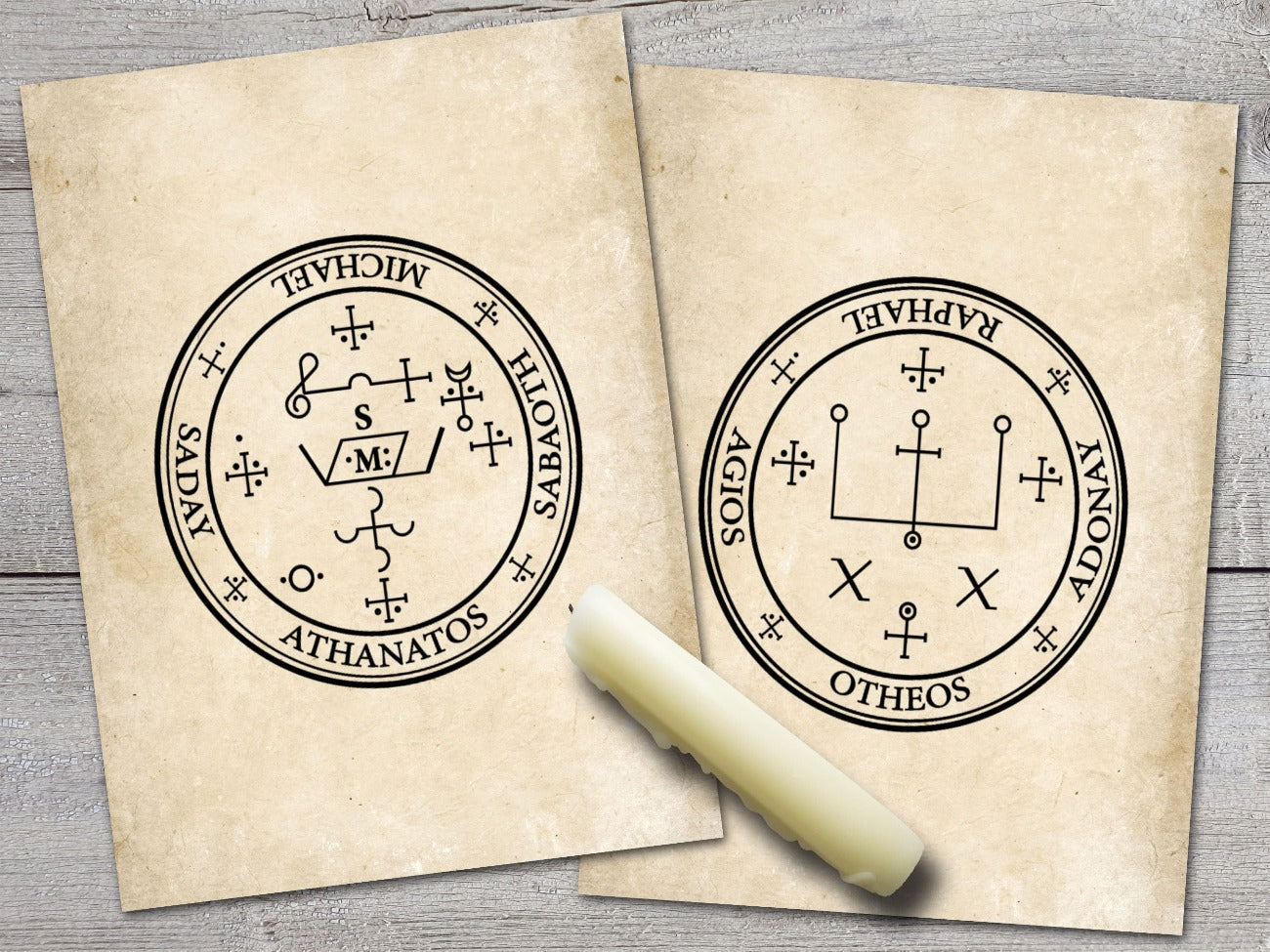 Archangel Michael Seal and Archangel Raphael Seal - Morgana Magick Spell