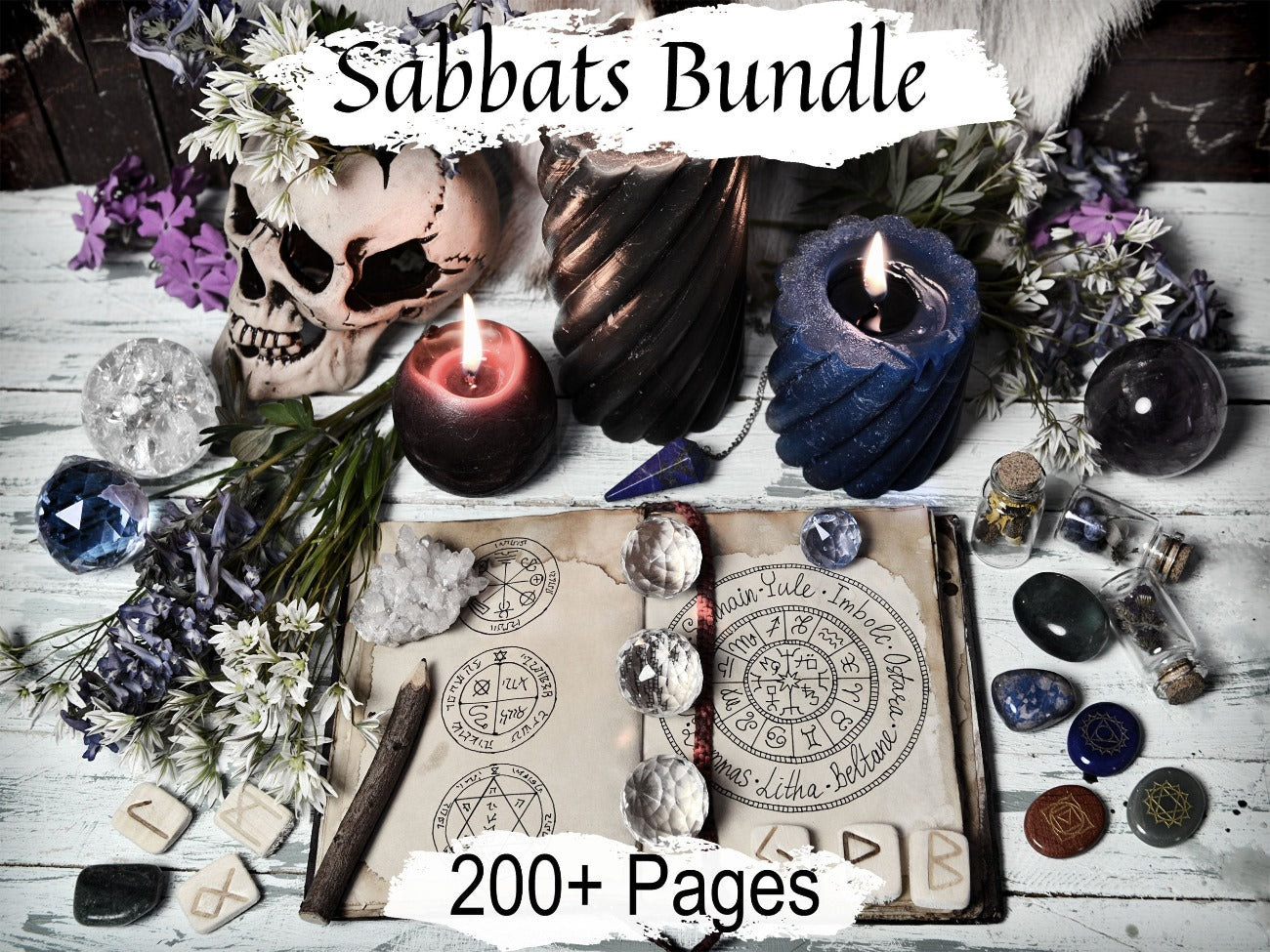 SABBATS Bundle, 8 SABBATS, 200+ Pages of Wicca Witch Seaonal Celebrations, Baby Witch, Wheel of the Year, Sabbat Grimoire, Sabbat Traditions