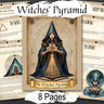 THE WITCHES' PYRAMID, Unlocking The Four Pillars of Magical Spellcasting, High Magick, Witchcraft Elements, 8 Printable Spellbook Pages - Morgana Magick Spell