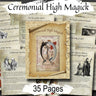 CEREMONIAL HIGH MAGICK, Beginner-Friendly Guide, Rituals & Mystical Practices, Lesser Banishing, Quaballa, 35 Printable Spellbook Pages - Morgana Magick Spell