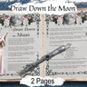 DRAW DOWN the MOON a Wicca Ritual, 2 Pages, Witchcraft Full Moon Magic, Moon Goddess, Moon Spell, Wicca Moon Esbat Prayer Meditation Ritual - Morgana Magick Spell