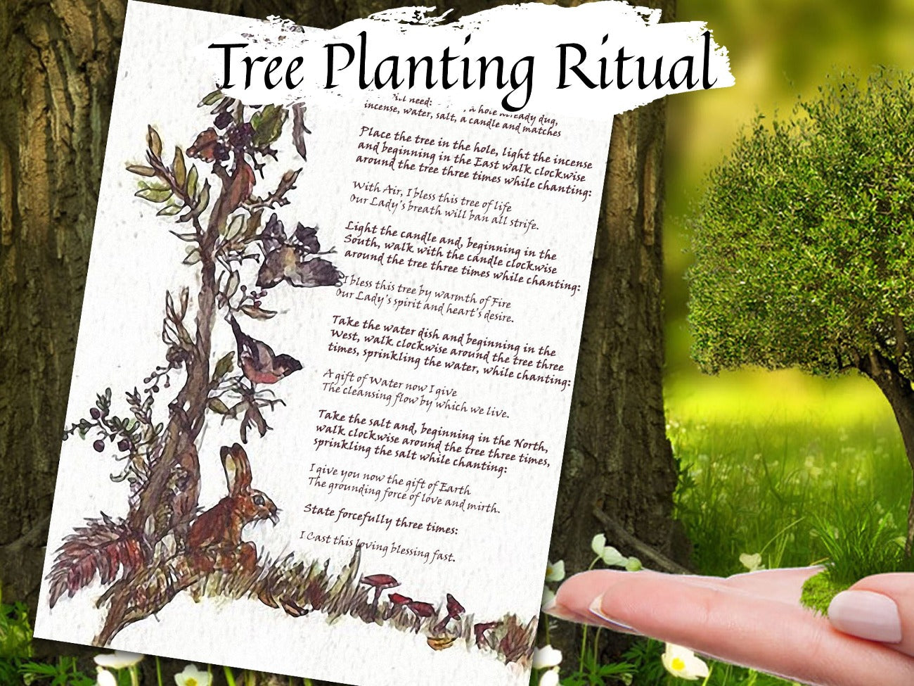 TREE PLANTING RITUAL, Green Witch, Plant Blessing Spell, Earth Day, Planting Magick Ritual, Wicca Tree Ritual, Herbal Witchcraft, Printable - Morgana Magick Spell