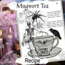 MUGWORT TEA, Printable Recipe to Conjure Visions and Lucid Dreaming, A Samhain Halloween Magic Spell for your Book of Shadows - Morgana Magick Spell