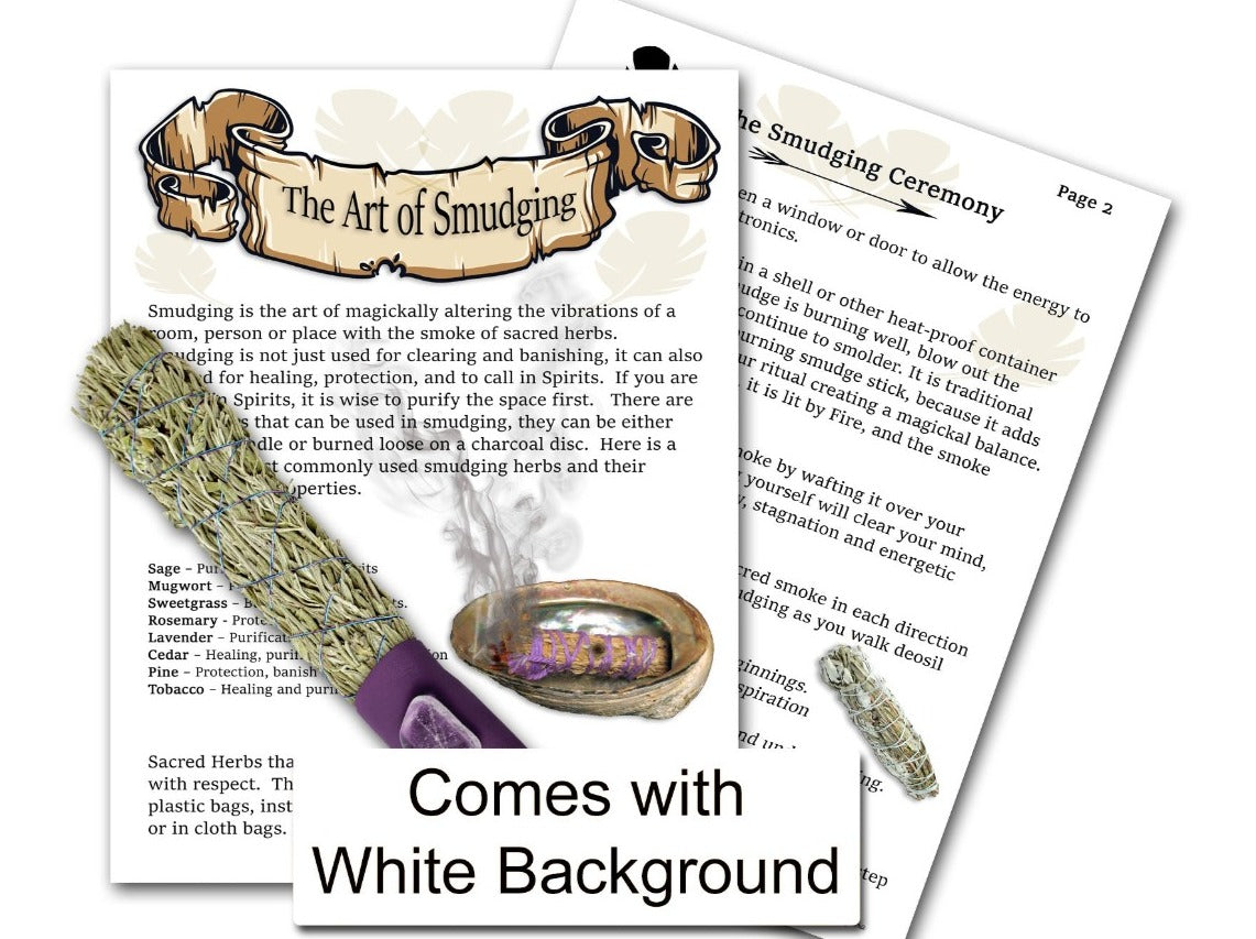 ART of SMUDGING Printable 2 pages - Morgana Magick Spell