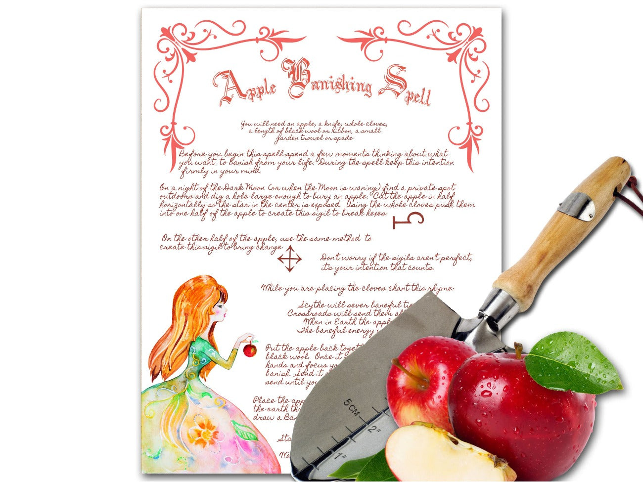 APPLE BANISHING SPELL, APPLE BANISHING SPELL, Charmed Style Spell, Wicca Witchcraft  Poison Apple