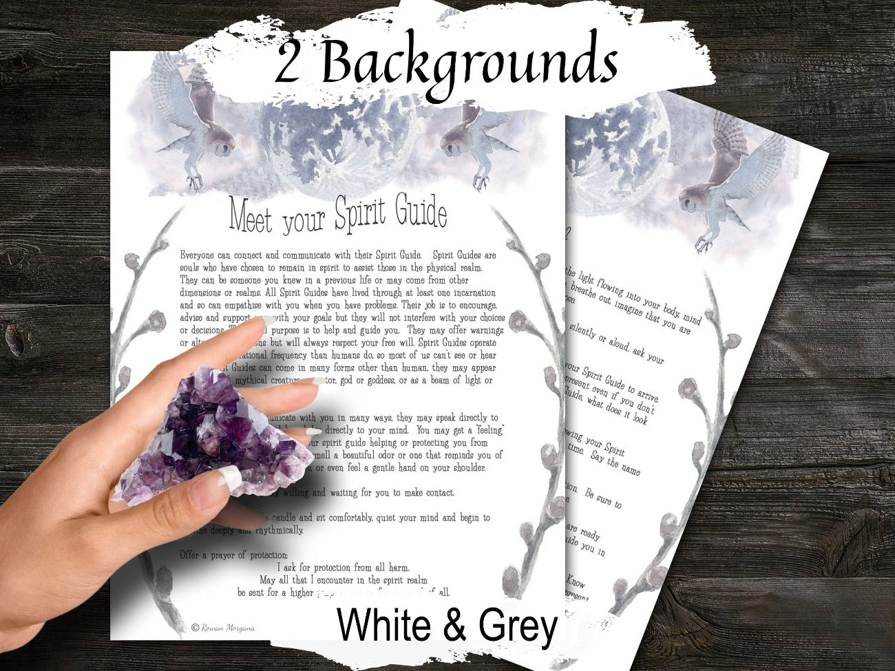 MEET SPIRIT GUIDE Ritual 2 Pages, Samhain Halloween Haunted Ghost Hunting, Contact a Spirit, Ancestor Offering Ritual for Witchcraft Wicca - Morgana Magick Spell