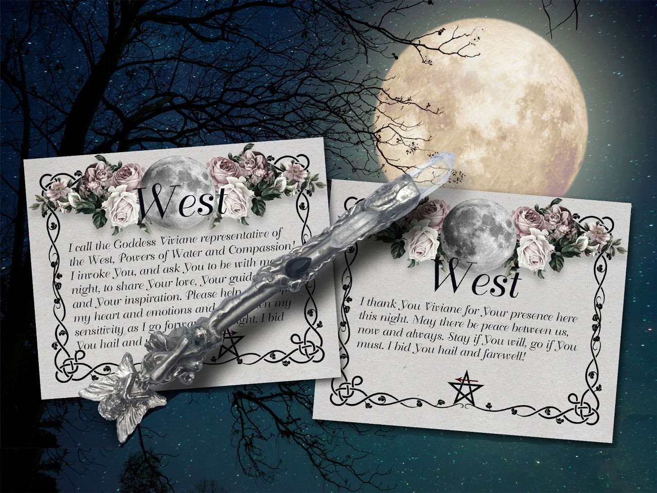 MOON CALL the QUARTERS, WEST invoking and banishing - Morgana Magick Spell