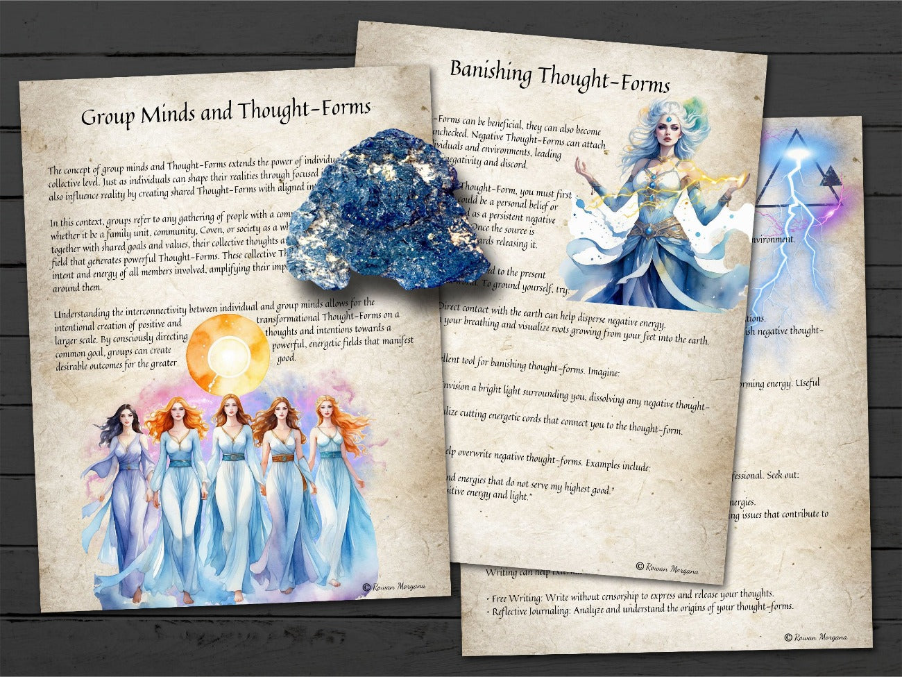 Close-up of Dark Moon Magick Printable Pages - Morgana Magick Spell