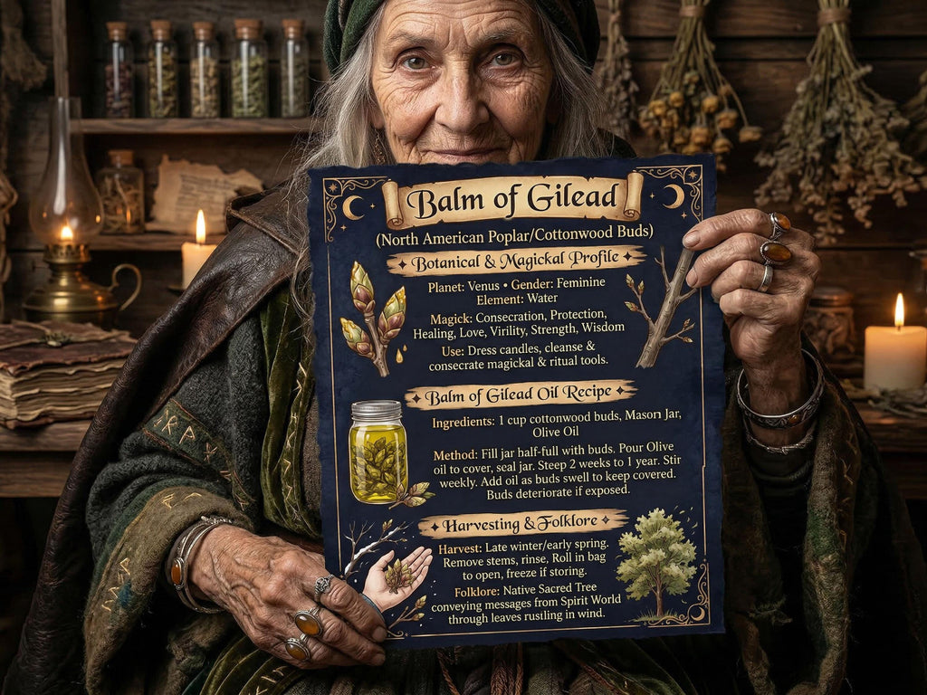 Balm of Gilead: Genuine Witchcraft Anointing Oil, Printable Recipe for Your Book of Shadows