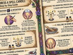 Closeup view of How to Dress a Spell Candle guide.