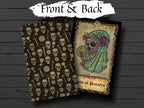 CELTIC SKULL TAROT Full Deck to Print at Home, Halloween Gothic Oracle, 78 Printable Cards with Guidebook