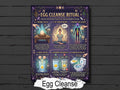 Egg Cleanse Ritual: Limpia Infographic for Book of Shadows, Folk Magic Protection