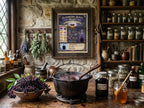 Elderberry Syrup Recipe: Printable Book of Shadows Insert, Kitchen Witch Apothecary Art, Herb Remedy