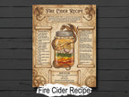 Fire Cider Recipe: Kitchen Witchcraft Infographic, Printable for Book of Shadows