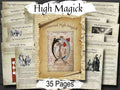 Collection of magickal Parchment pages about 'High Magick' , 35 printable pages.