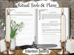Imbolc Sabbat Worksheets featuring rituals tools and intention setting.