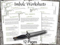 Imbolc Sabbat Worksheets: Printable Grimoire & Book of Shadows Pages, Pagan Digital Magic
