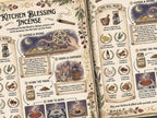 Instructions for making a 'Kitchen Blessing Incense' with illustrations and text.