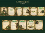 Leaf Divination and Spellcasting Grimoire | Green Witch Ritual Guide