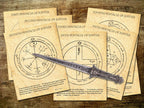Pentacles of Jupiter, 7 pages parchment background