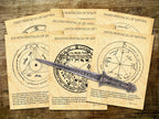 Pentacles of Saturn, 7 pages parchment background
