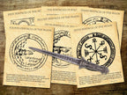 Pentacles of the Moon, 7 pages parchment background