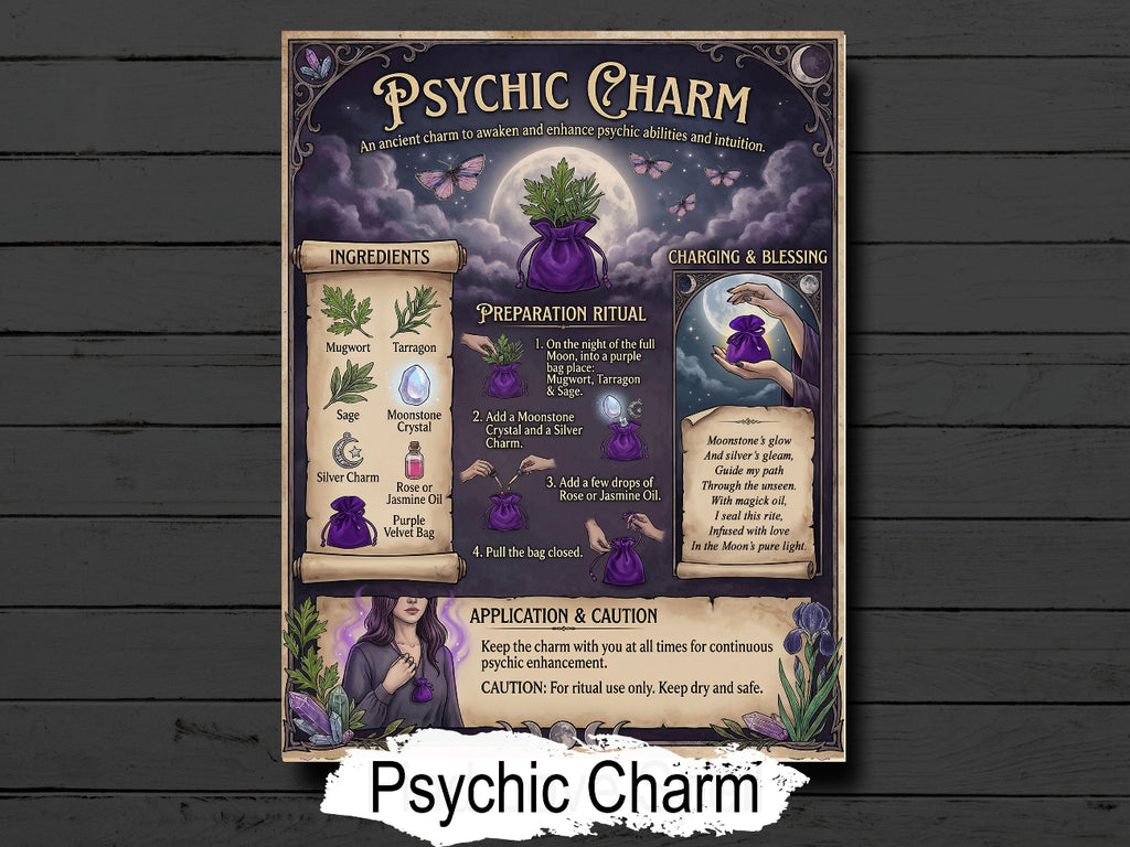 Mugwort Psychic Charm Bag:  Enhance Your Clairvoyant Gifts and Spiritual Power
