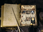 Open book of shadows with magical text and images about how to release a hex placed upon  you.