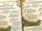 Closeup image of Summer Solstice Ritual featuring the text and summer graphics.