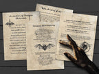 The Cursed Spellbook pages on Vampires and Binding magick.
