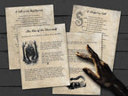 The Cursed Spellbook pages on Baphomet, The Rite of the Werewolf, and  a Dragon Invocation.