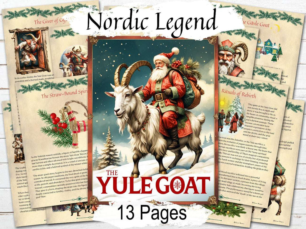 The Yule Goat: A Winter Solstice Journey of Transformation, Yule Printable 13 Pages