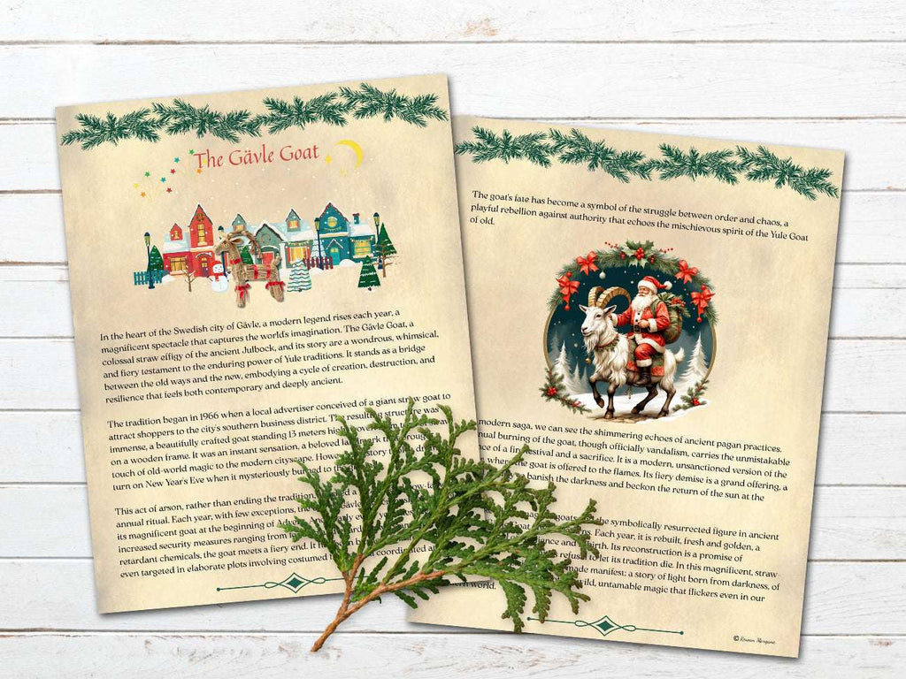 The Yule Goat: A Winter Solstice Journey of Transformation, Yule Printable 13 Pages