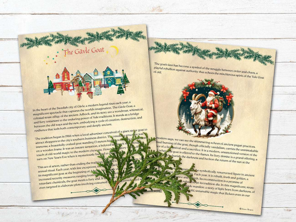 The Yule Goat: A Winter Solstice Journey of Transformation, Yule Printable 13 Pages