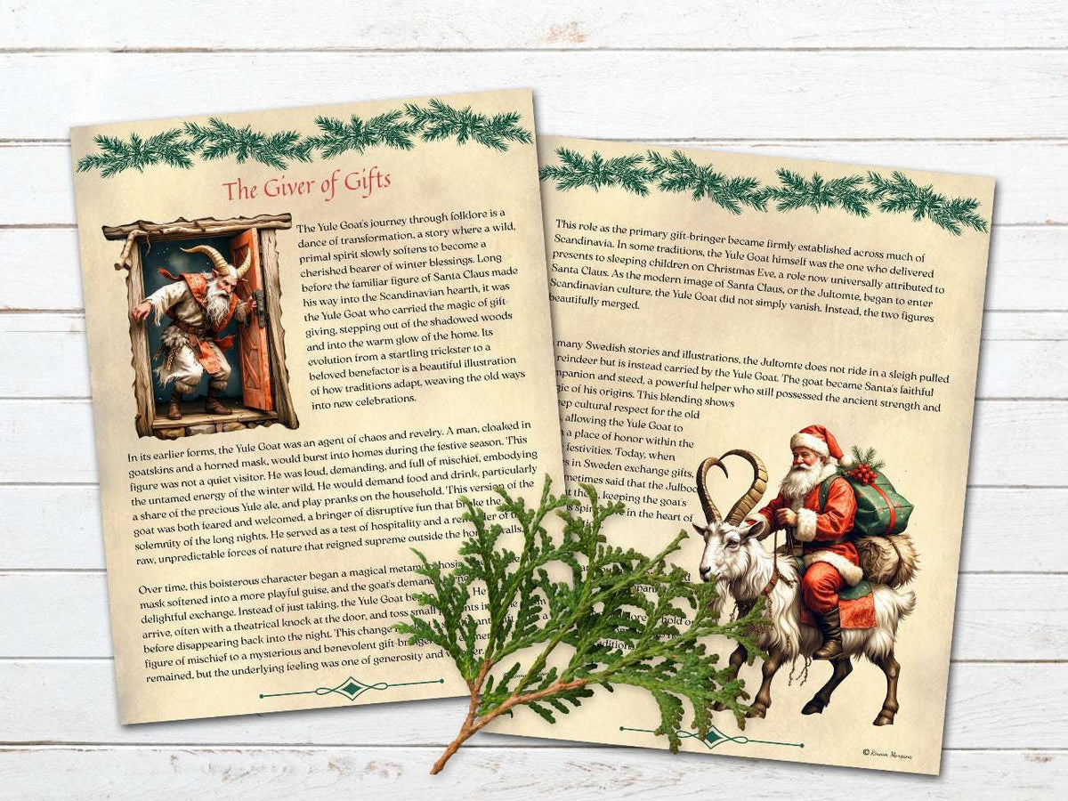 The Yule Goat: A Winter Solstice Journey of Transformation, Yule Printable 13 Pages
