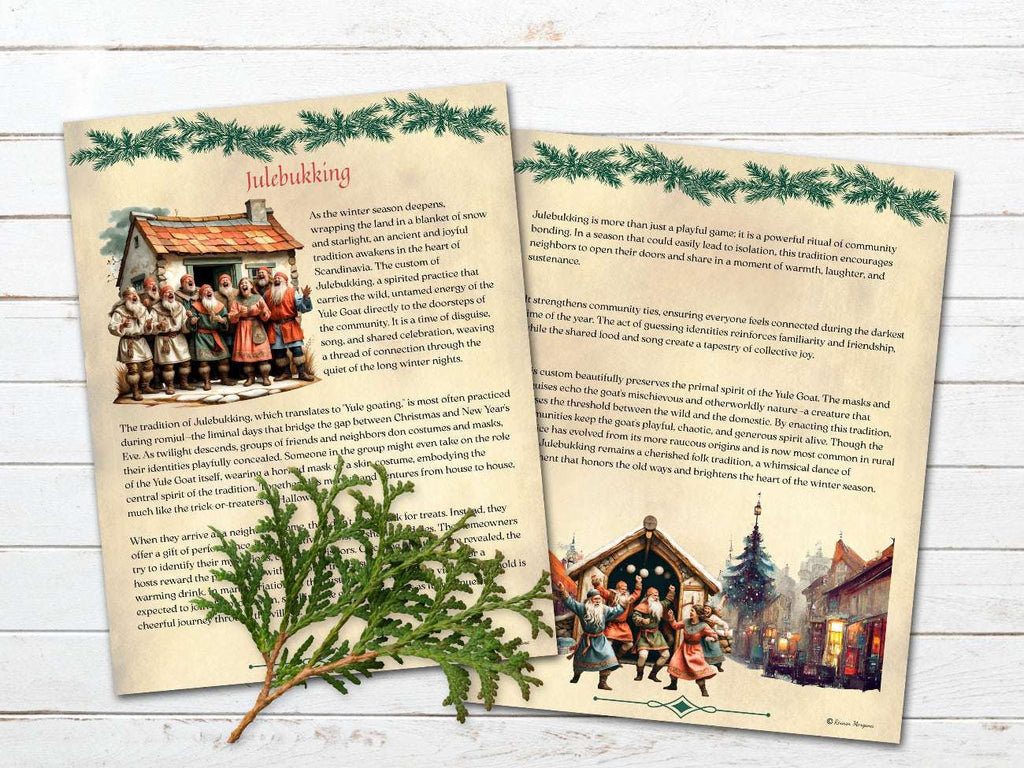 The Yule Goat: A Winter Solstice Journey of Transformation, Yule Printable 13 Pages