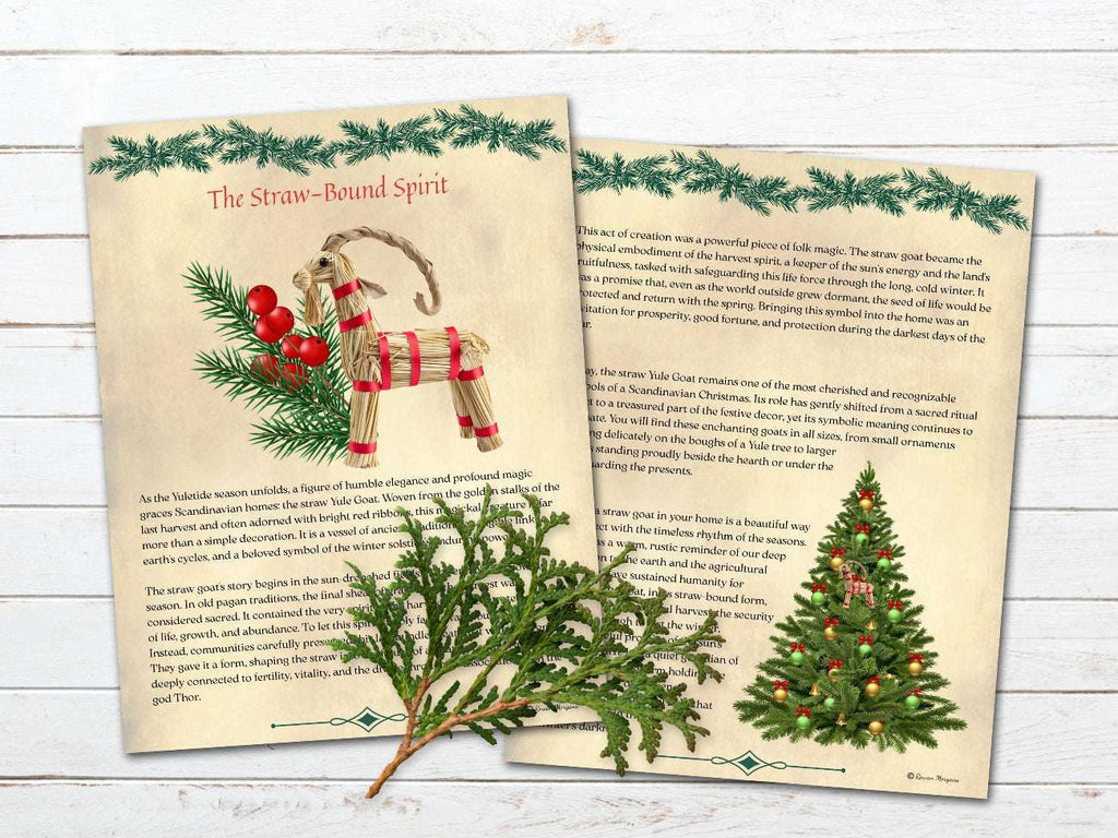 The Yule Goat: A Winter Solstice Journey of Transformation, Yule Printable 13 Pages