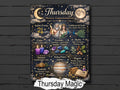 THURSDAY Magic: Infographic Cheat Sheet, Book of Shadows, Printable Grimoire Page, Weekday Spells