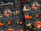 TUESDAY Magic: Infographic Cheat Sheet, Book of Shadows, Printable Grimoire Page, Weekday Spells