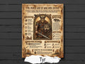 Tyr Infographic: Norse God Mythology, Viking Printable Book of Shadows Page