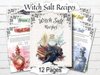 WITCH SALT RECIPES, 12 Pages, banishing, lust, healing, prosperity and inspiration, 5 printable recipes and how use them in magic spells - Morgana Magick Spell