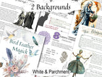 Witchcraft bundle pages shown with the optional white background.