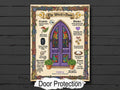 The Witchs Door Infographic:  Protection Spell, Printable Grimoire Page