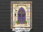 The Witchs Door Infographic:  Protection Spell, Printable Grimoire Page